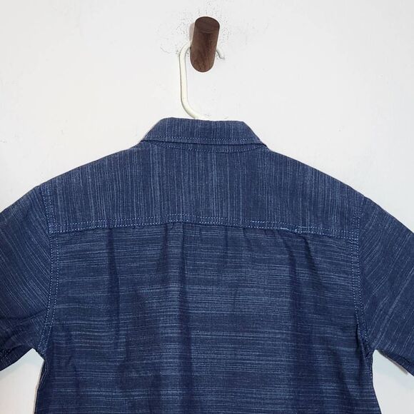 Paper Denim & Cloth Boy's Navy Short Sleeve Button Down Shirt NWT Size 8 - Picture 5 of 11